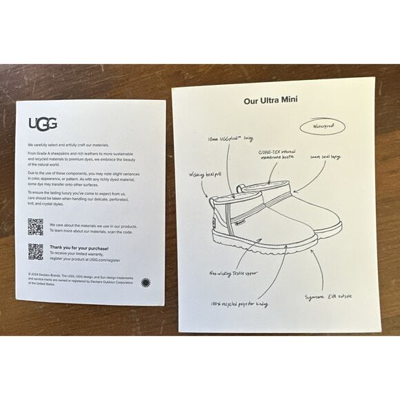 NIB UGG Reese Cooper Ultra Mini Men's 8 Unisex Waterproof Boot Shoe Wool Lining - Picture 9 of 14